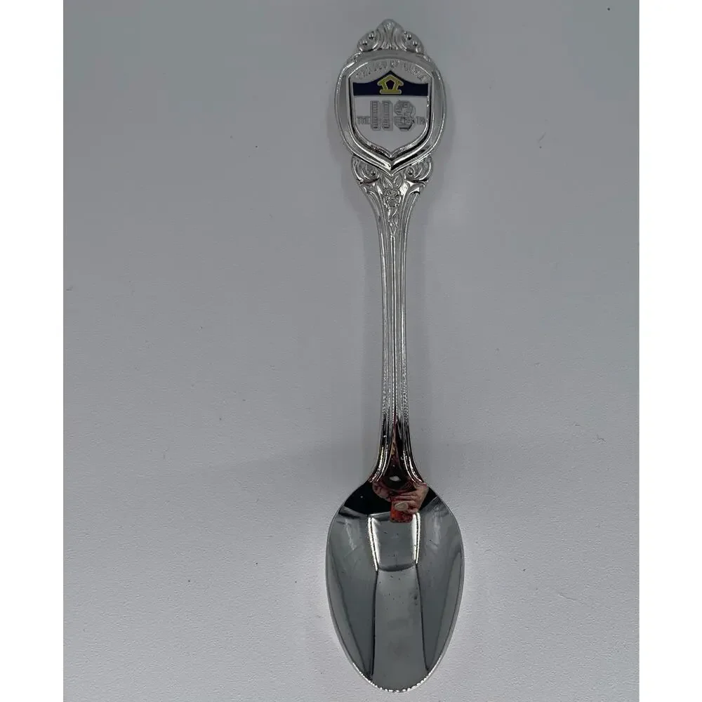Collectors Spoon Silver Foil 8.5 Proded Et Patria The 113th New In Bag Small